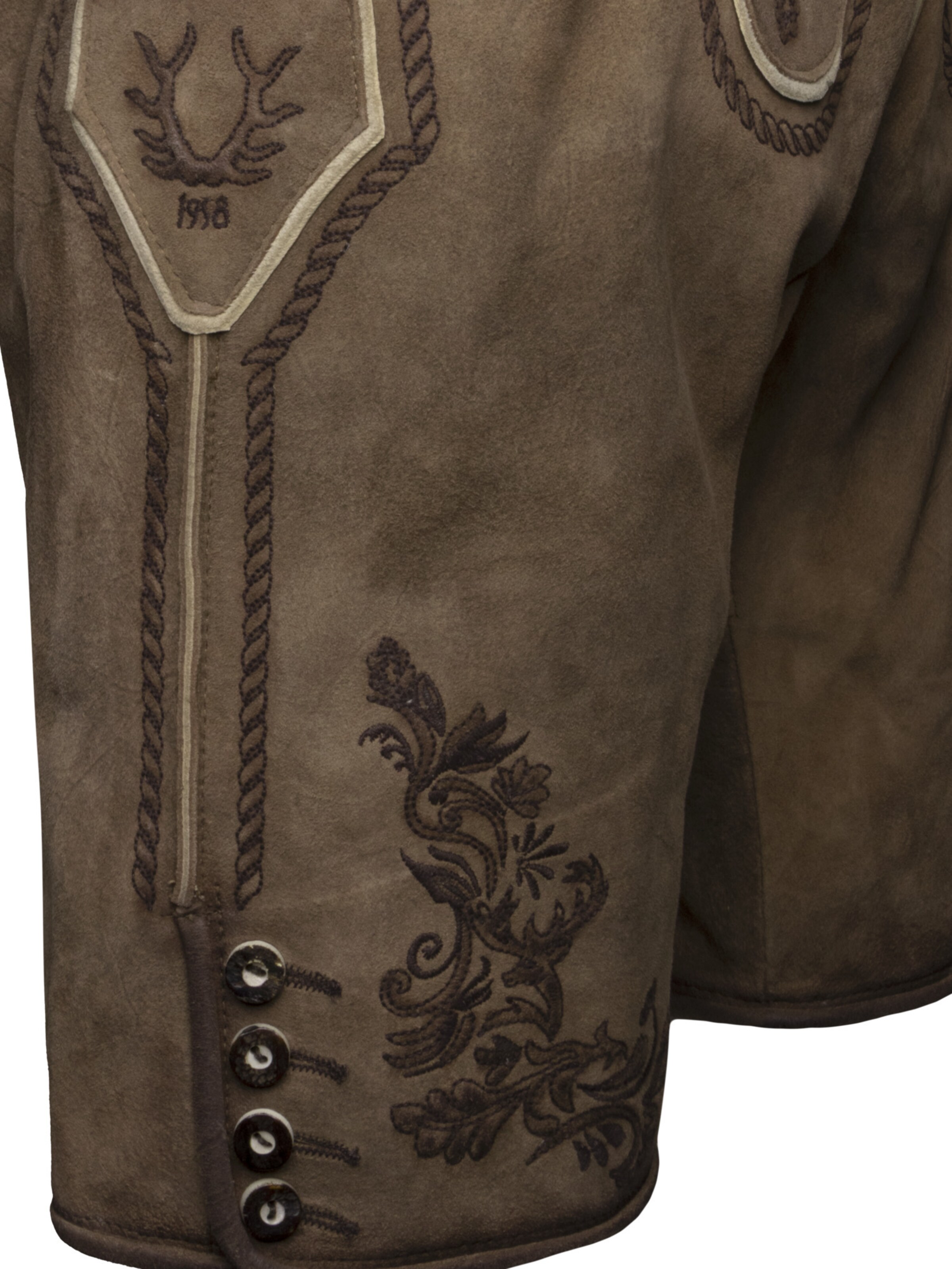 Krüger Buam Regular Trachtenhose 'Devian' in Braun