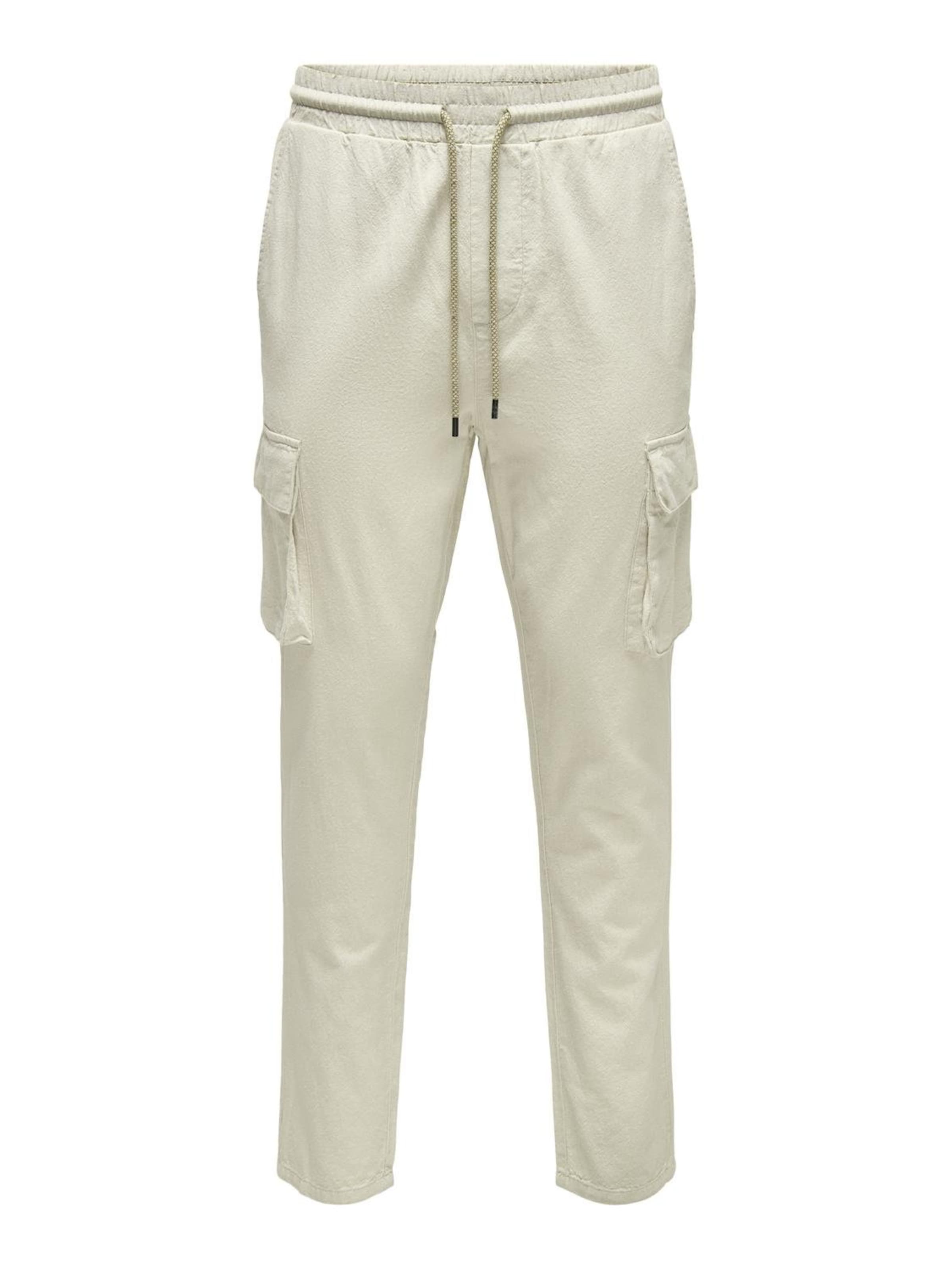 Only & Sons Tapered Cargobukser 'Linus' i beige: forside