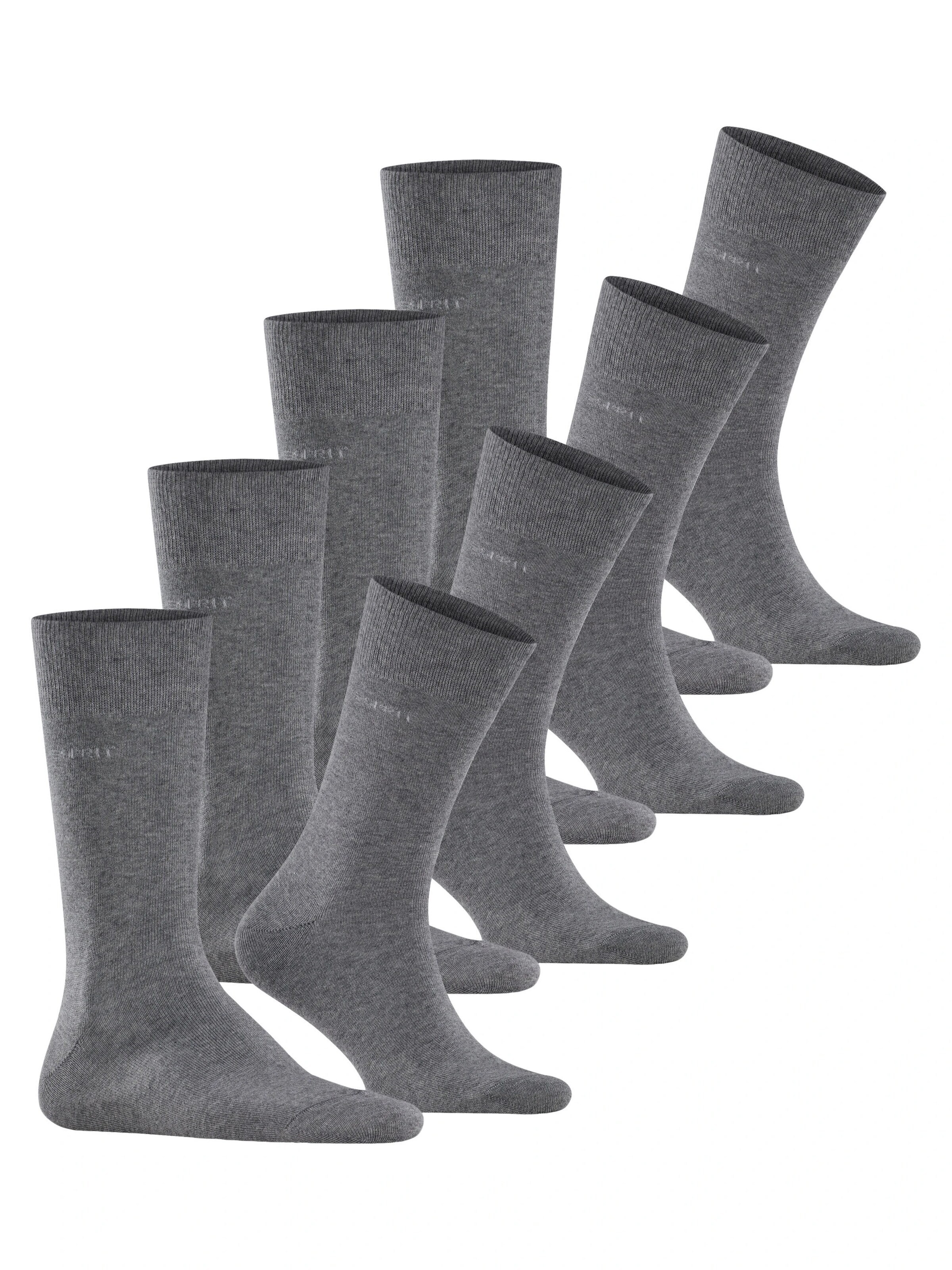 ESPRIT Socks 'Solid 4-Pack' in Grey