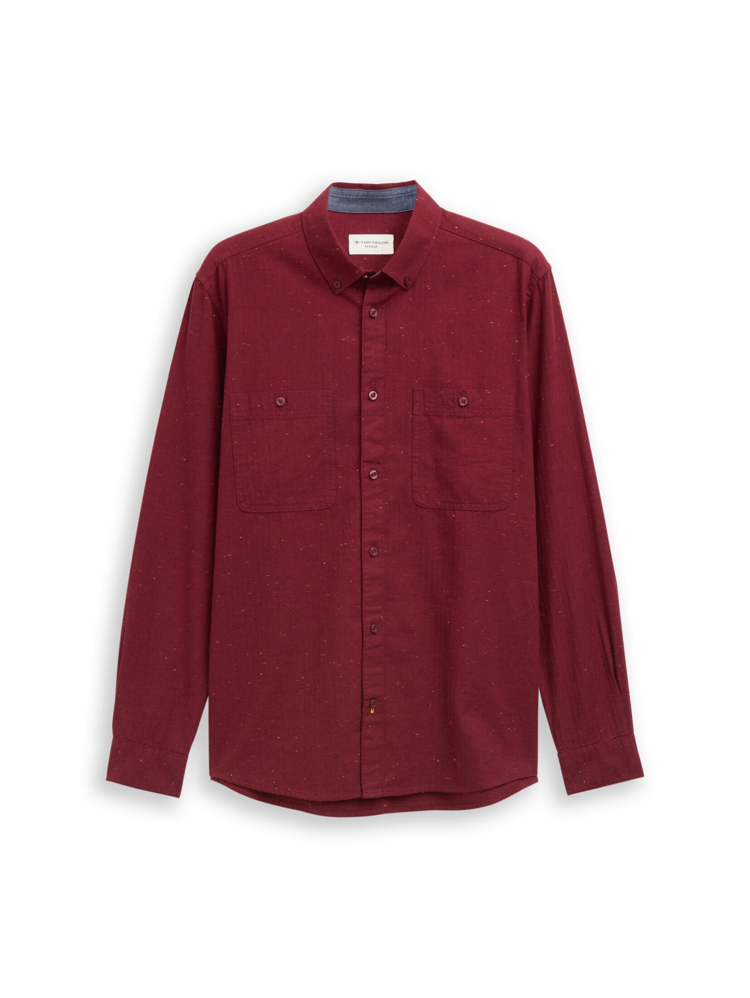 TOM TAILOR Regular Fit Hemd in Rot: Vorderseite