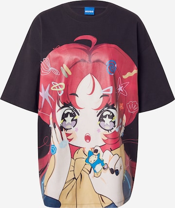 Tricou de la HUGO pe negru: față