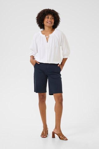 Cream Loosefit Shorts 'Berta' in Blau