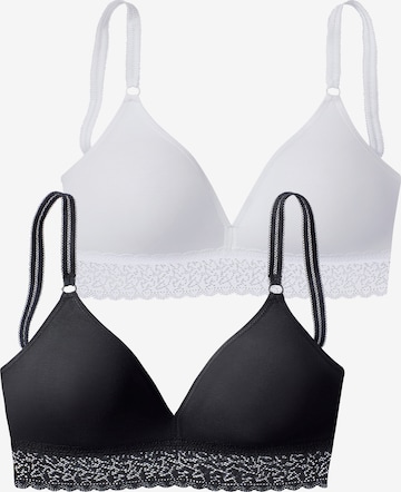 PETITE FLEUR T-shirt Bra in Black: front