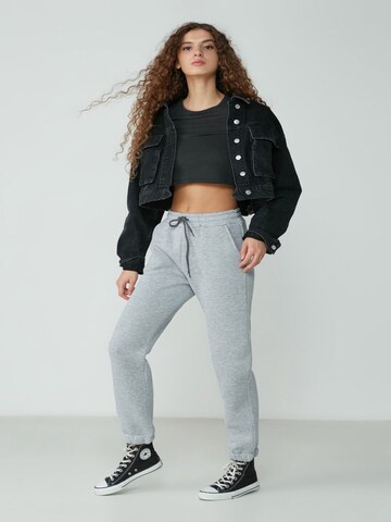 C&City Tapered Pijamahose in Grau