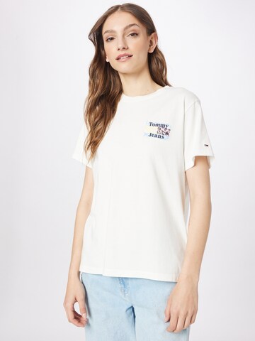 Tricou de la Tommy Jeans pe alb: față