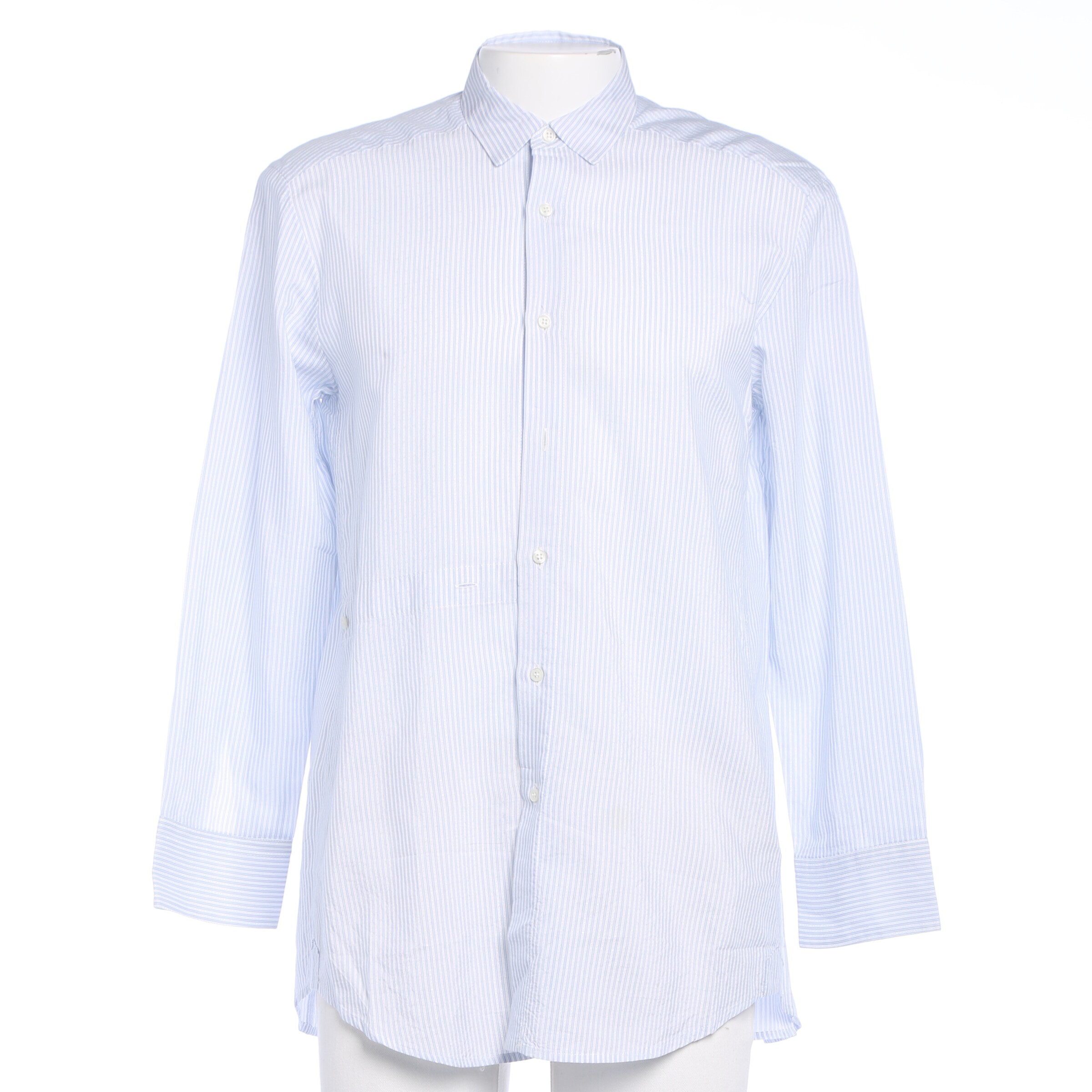 Dondup Button Up Shirt in XS in Blue: front