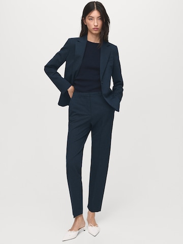 MANGO Szabványos Ráncos nadrág 'BOREAL' - kék