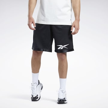 Reebok Regular Trousers in Black: front