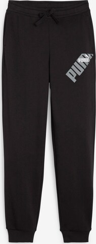 PUMA Tapered Pants 'Power' in Black: front