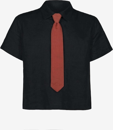 HACOY Button Up Shirt 'Linen Business Shirt' in Orange: front