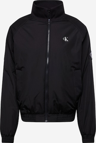 Calvin Klein Jeans Prehodna jakna 'Harrington' | črna barva: sprednja stran