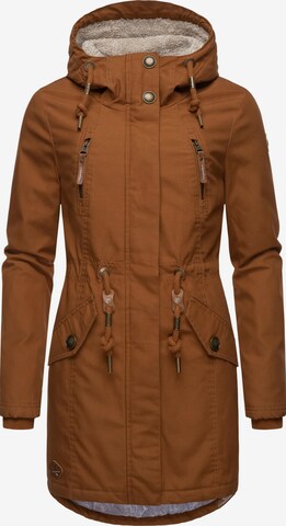 Ragwear Winter Parka 'Elsie' in Brown: front