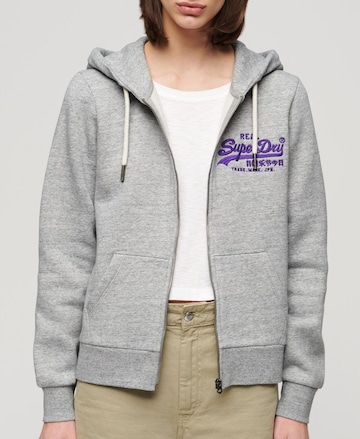 Superdry - Sudadera con cremallera en gris