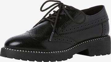 s.Oliver Lace-Up Shoes in Black: front