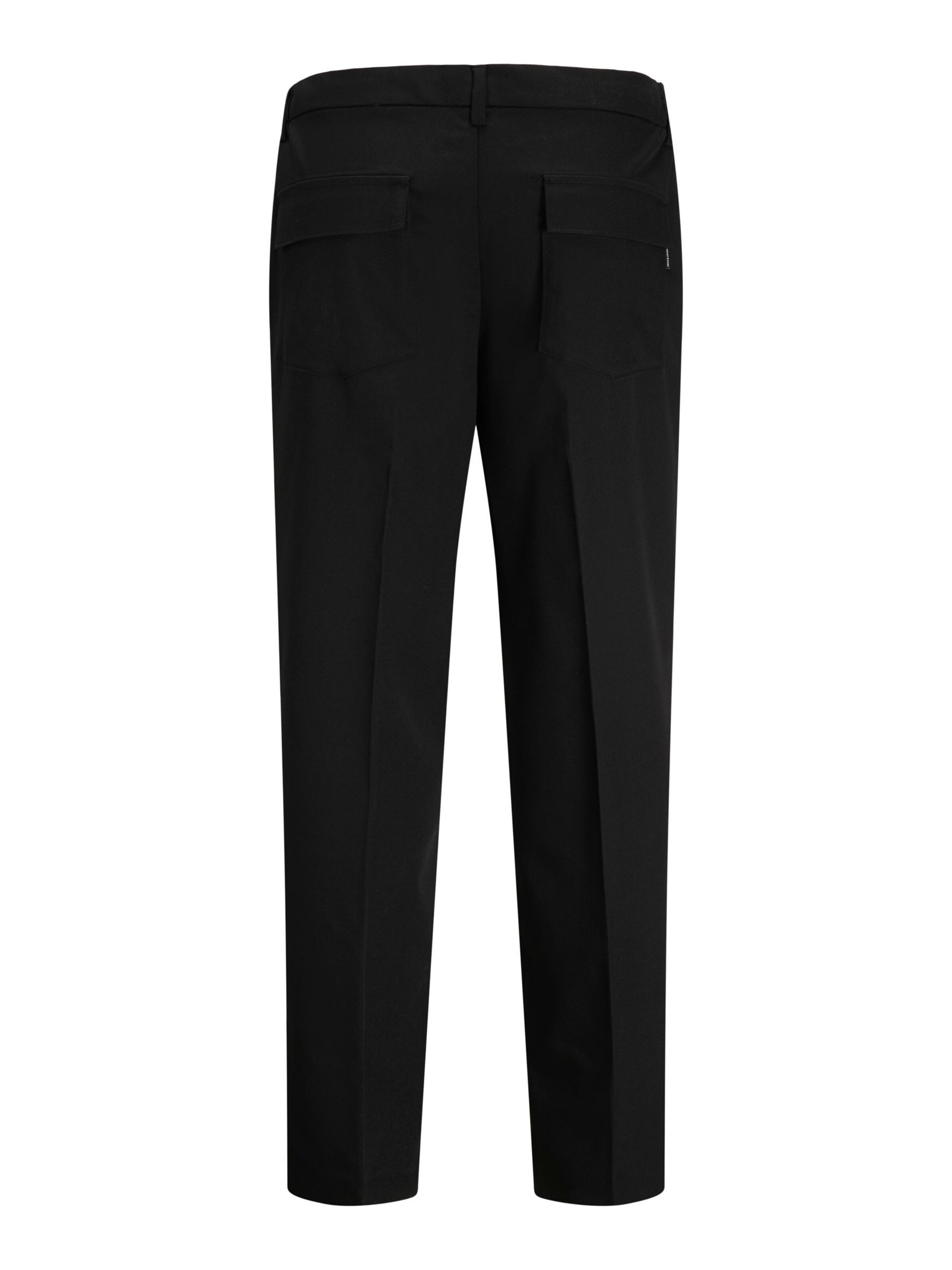 JACK & JONES Loose fit Trousers with creases in Black