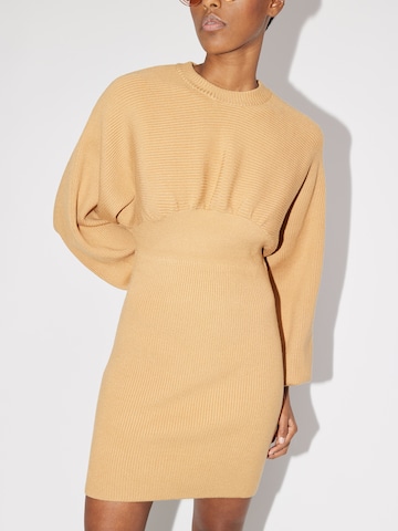 LeGer by Lena Gercke Knitted dress 'Camille' in Beige: front