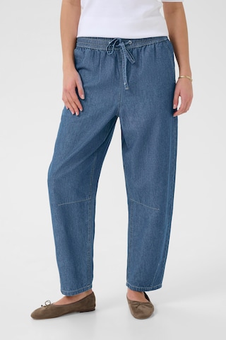 Kaffe Regular Trousers 'KALuise' in Blue: front