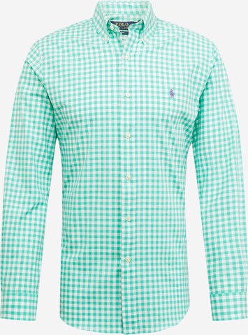 Polo Ralph Lauren Slim fit Button Up Shirt in Green: front