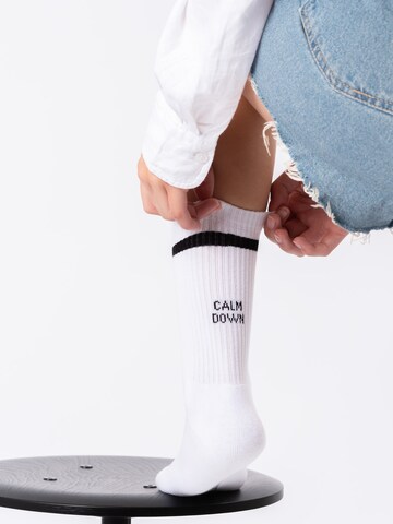 Occulto Athletic Socks 'Leo' in White