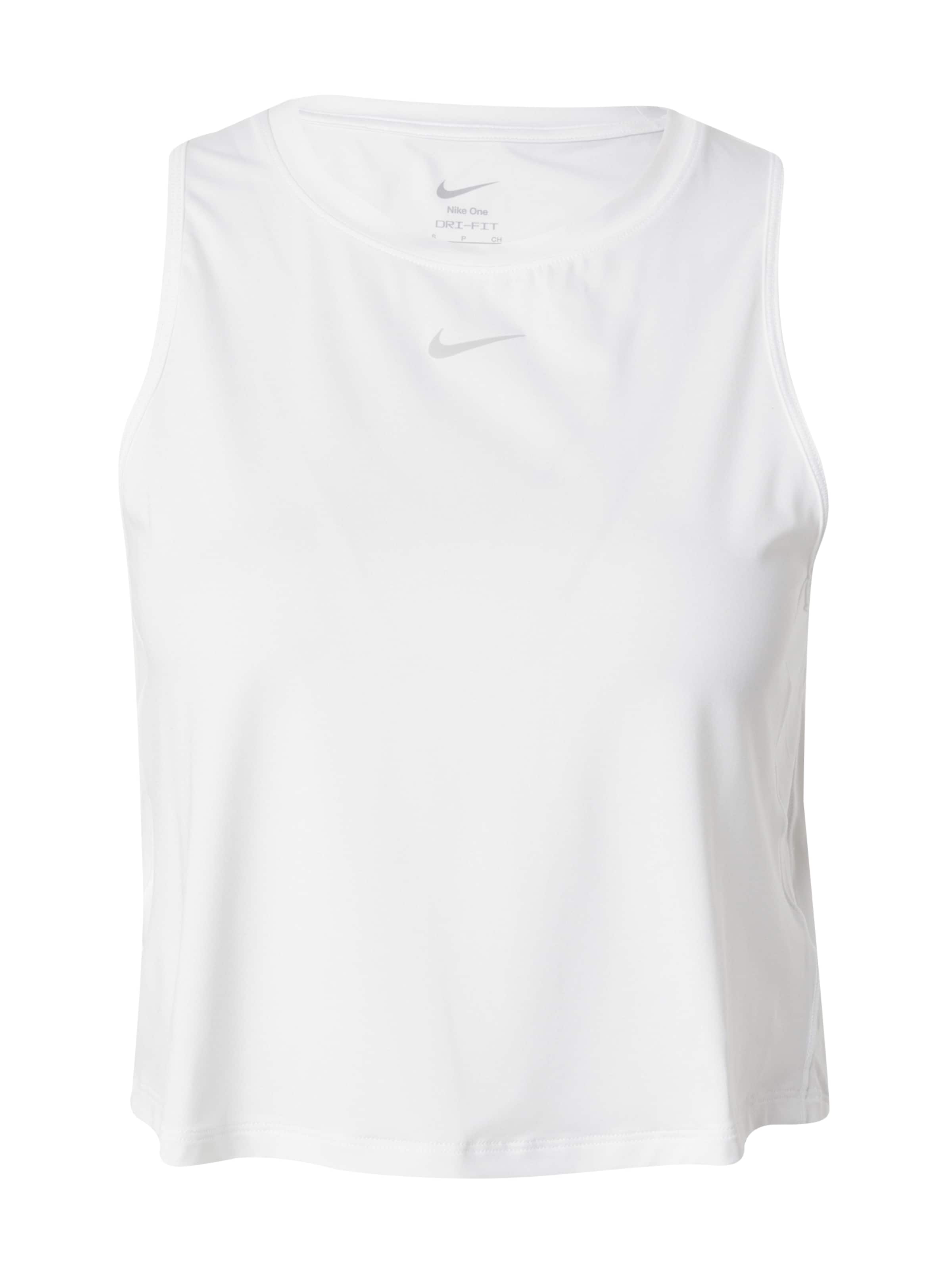 NIKE Спортивный топ 'ONE CLASSIC' в Белый: спереди