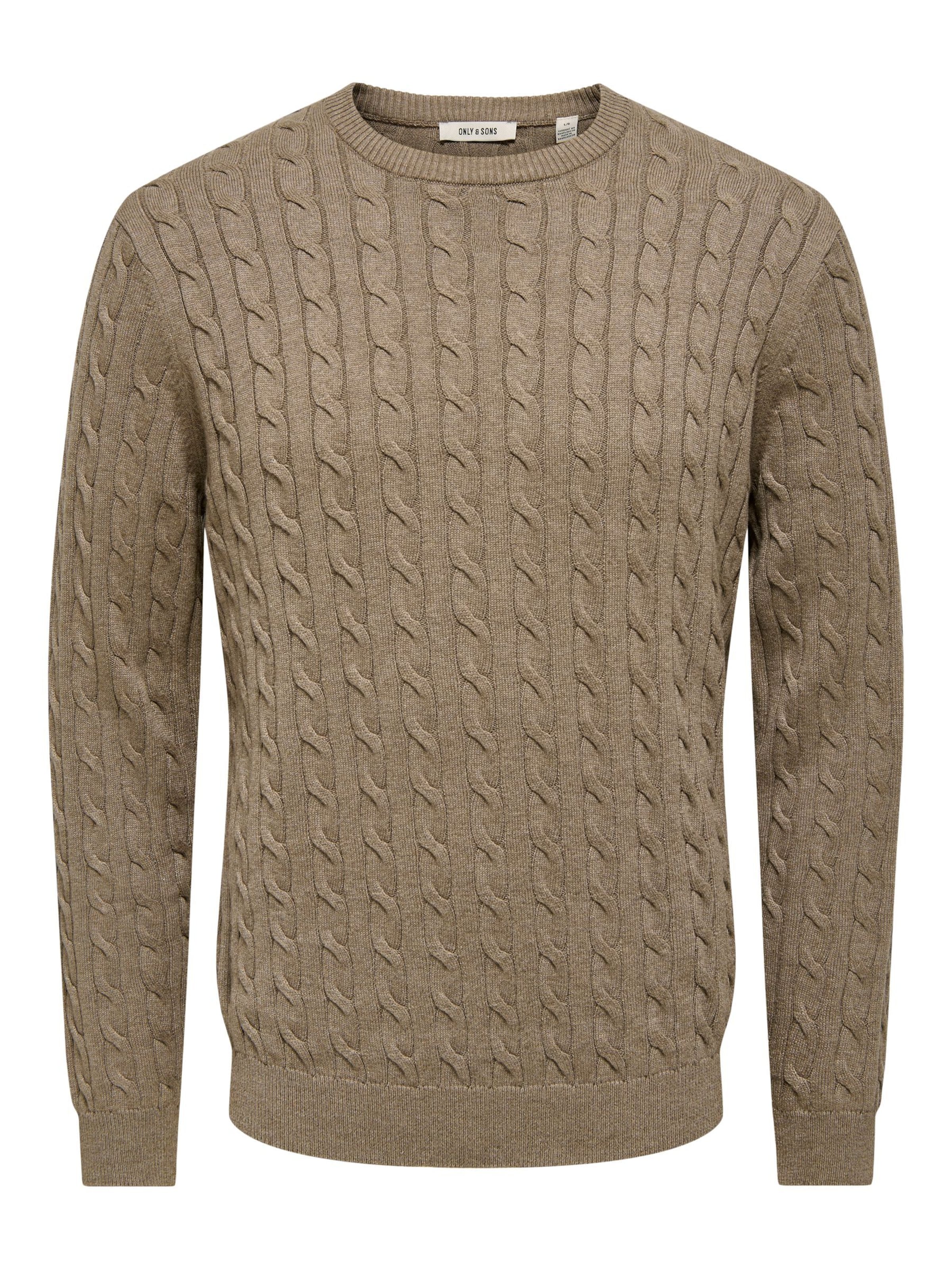 Only & Sons Trui 'LOUI ' in Beige: voorkant