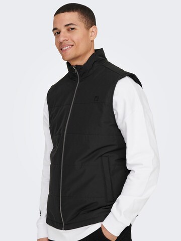 Only & Sons Vest in Black