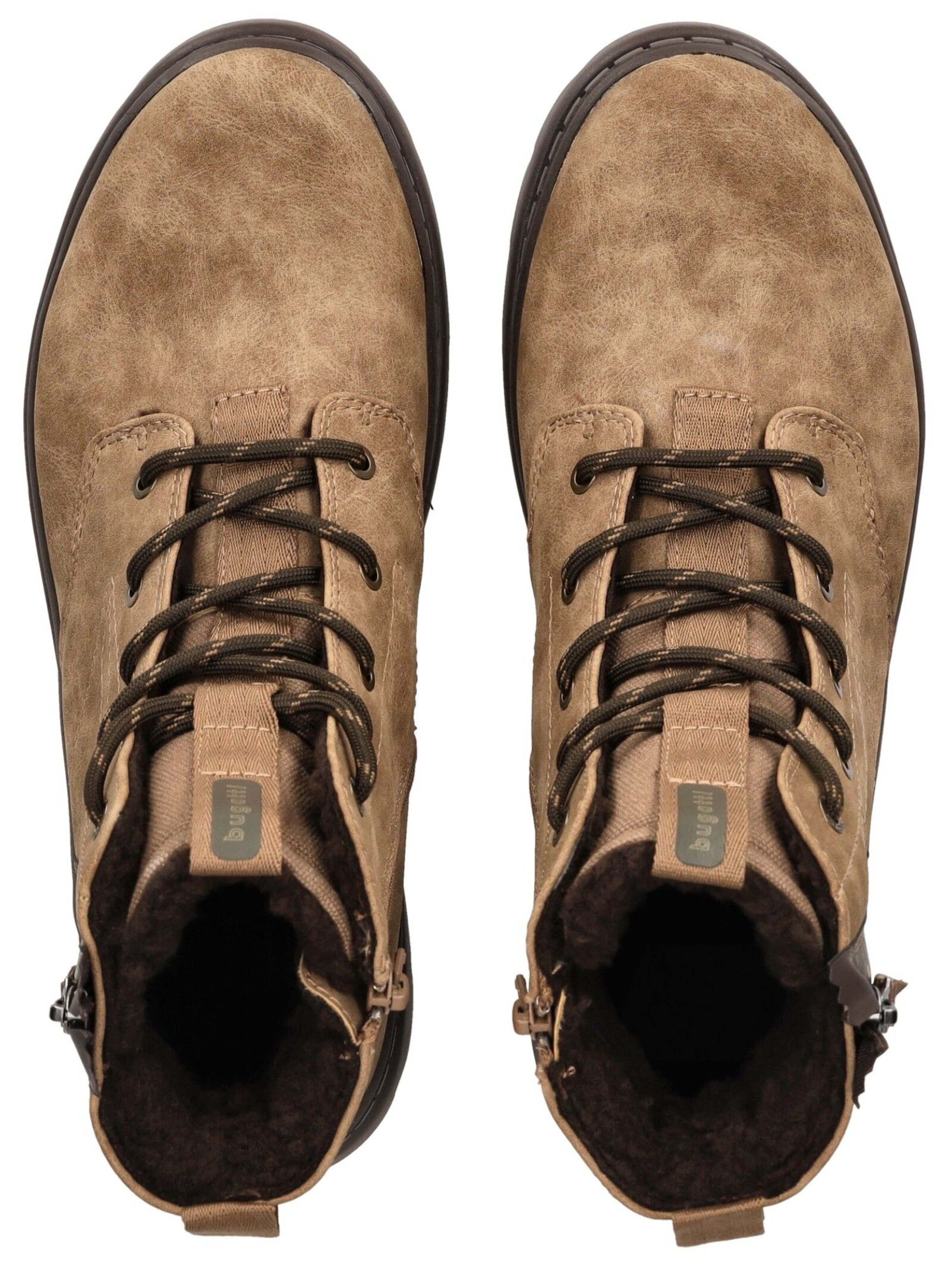 Bottes à lacets bugatti en beige