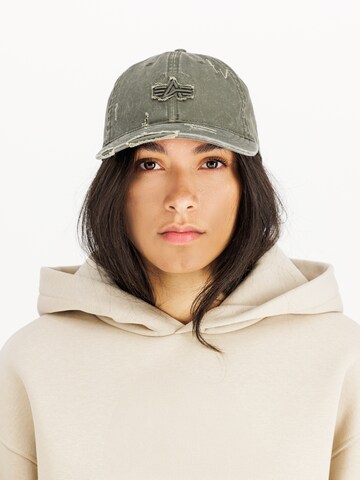 ALPHA INDUSTRIES - Gorra 'Acid' en verde: frente