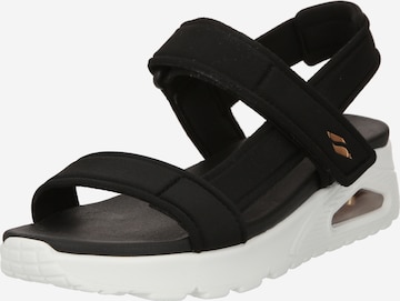 SKECHERS Sandals 'UNO' in Black: front
