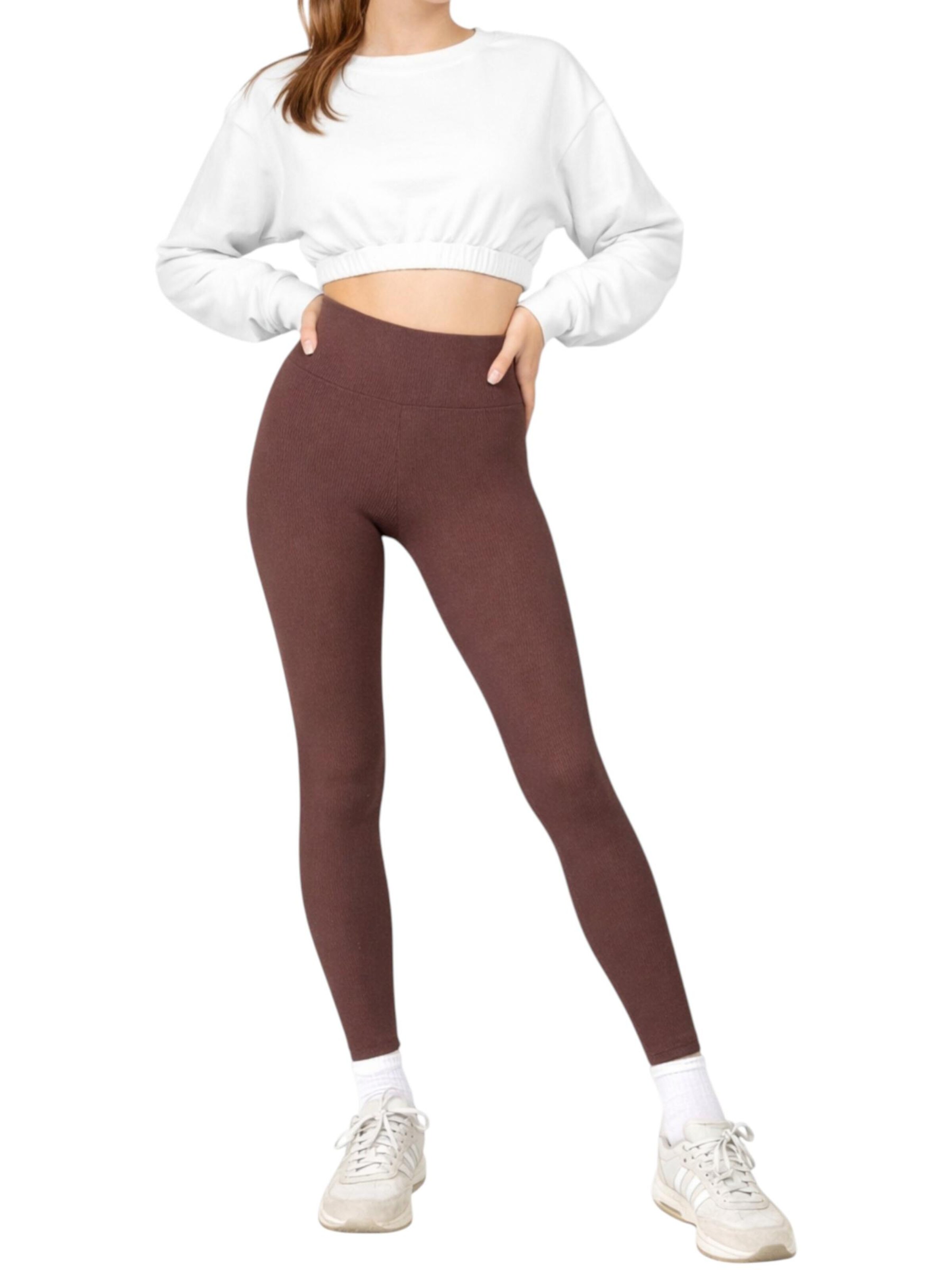 fashionshowcase Skinny Leggings 'LIVORA' i brun