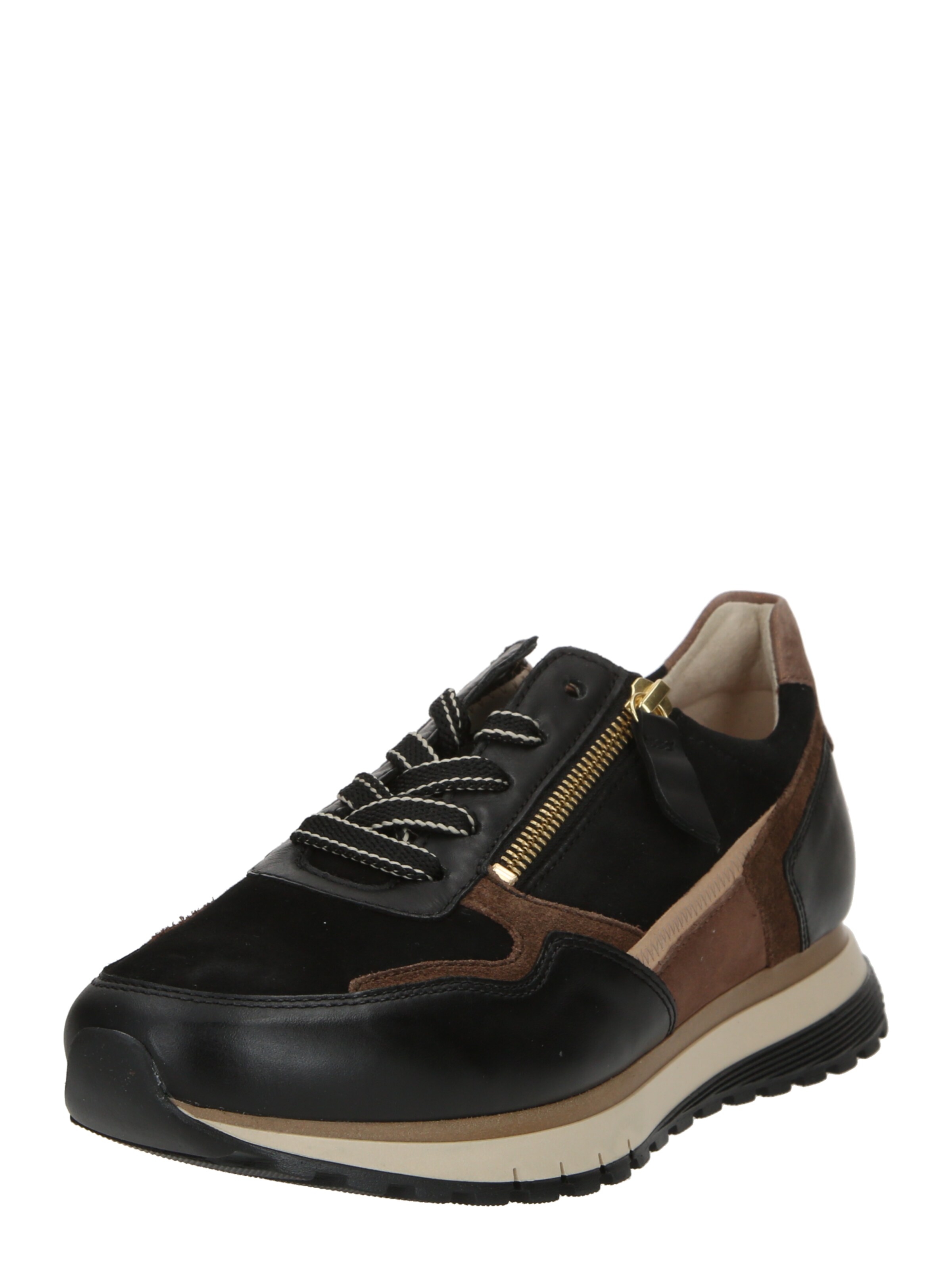 GABOR Platform trainers in Black: front