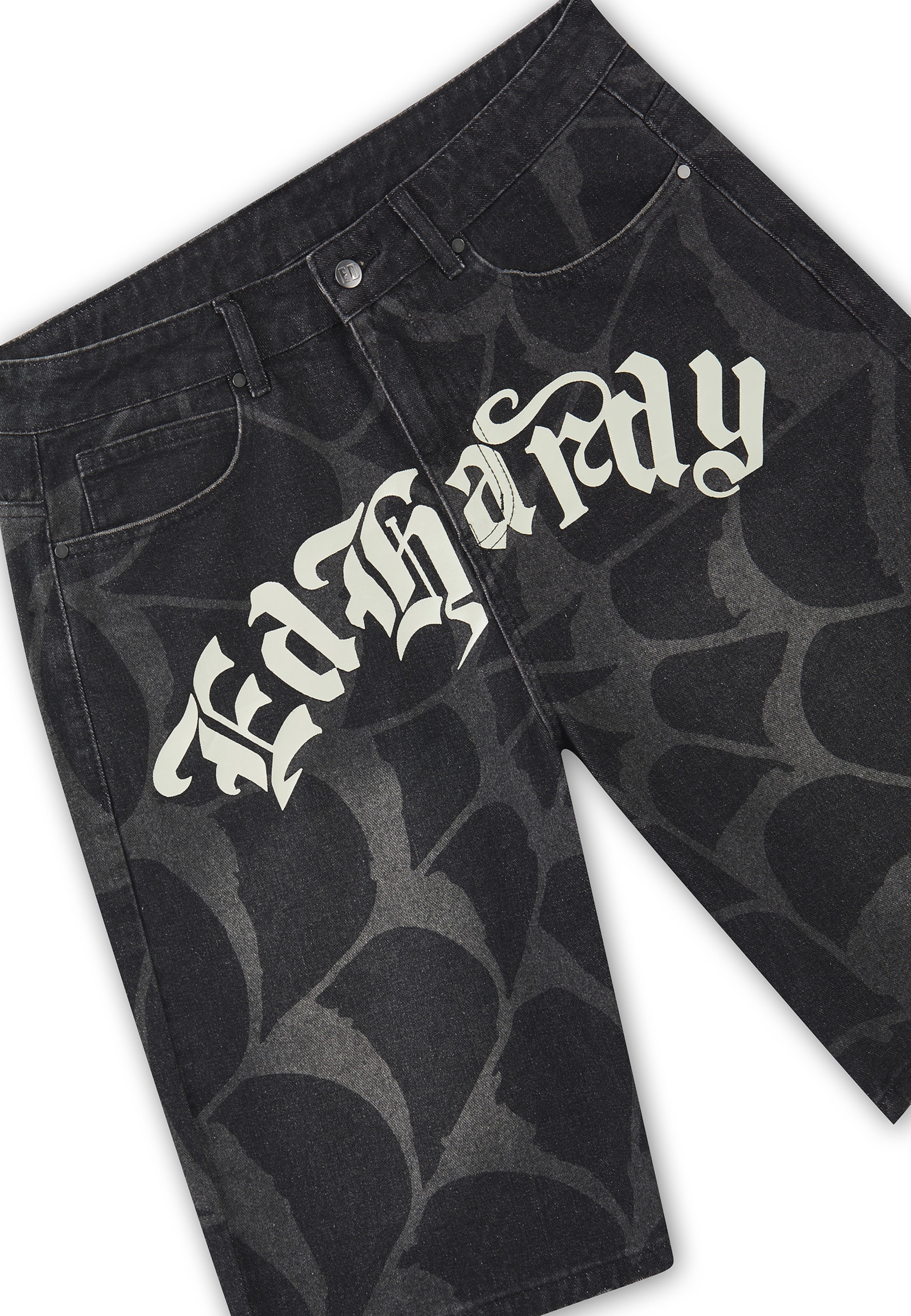 Ed Hardy Baggy Джинсы 'Cobweb' в Черный