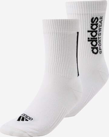 Chaussettes de sport ADIDAS SPORTSWEAR en blanc : devant