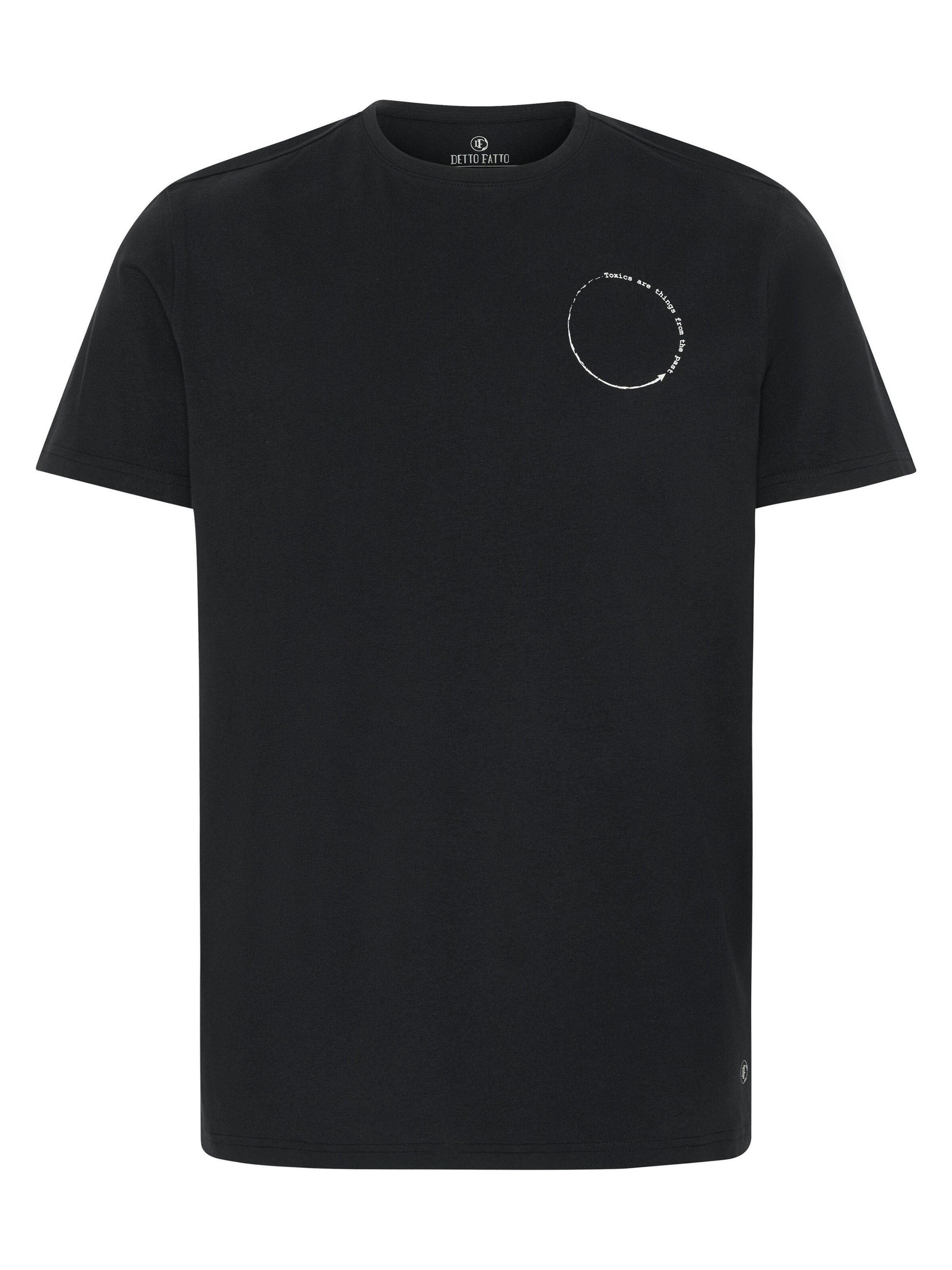 Detto Fatto Shirt ' mit Print-Botschaft ' in Black: front