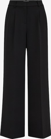 juoda WE Studio Plačios klešnės Klostuotos kelnės: priekis