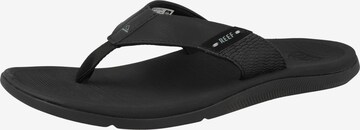 REEF Teenslipper 'Santa Ana' in Zwart: voorkant