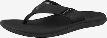 REEF T-Bar Sandals 'Santa Ana' in Black: front