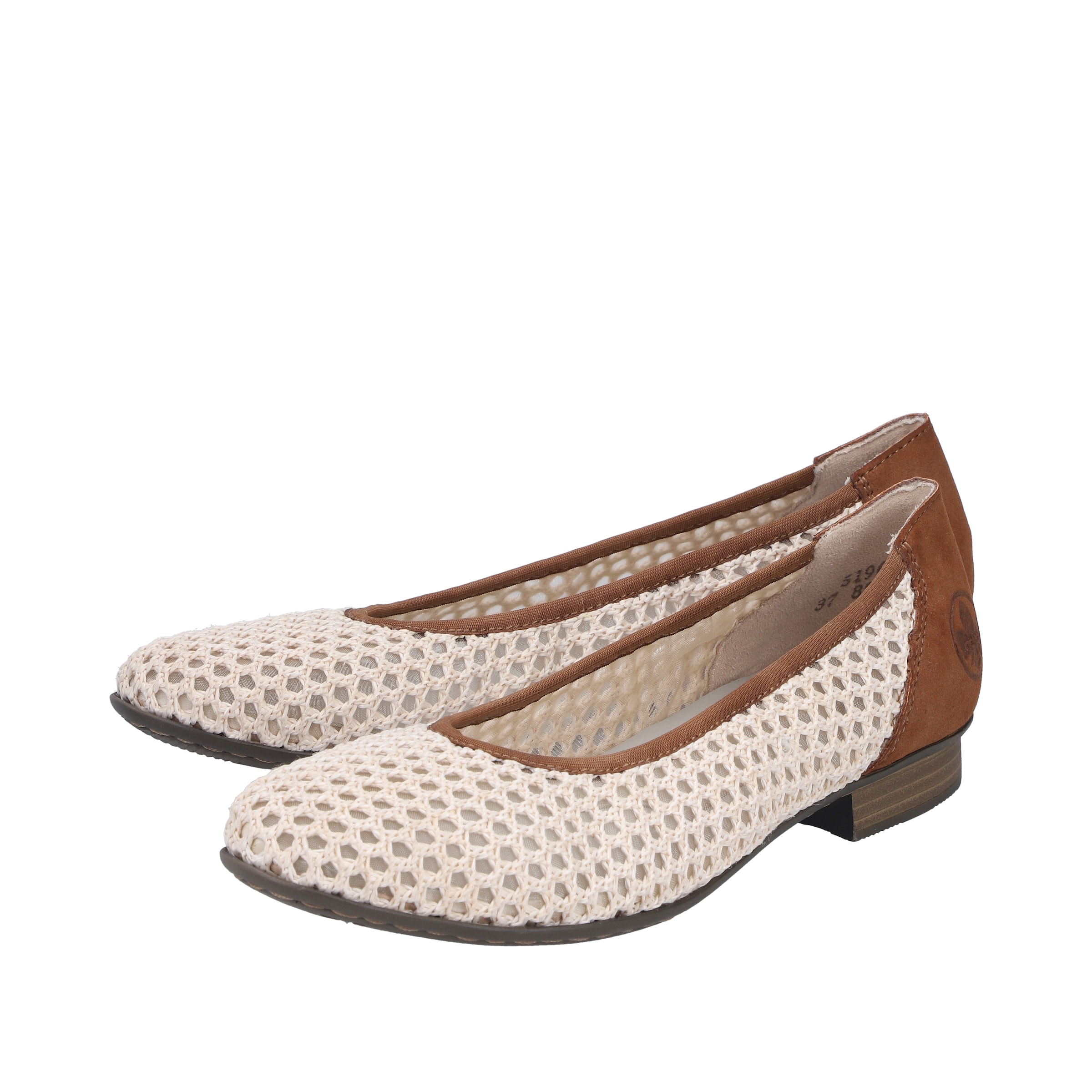 Ballerines à lanières Rieker en beige