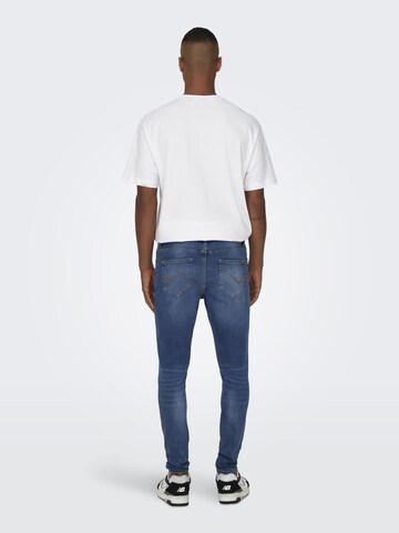 Skinny Jeans 'Fly' di Only & Sons in blu