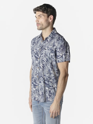 KOROSHI Regular fit Button Up Shirt in Blue