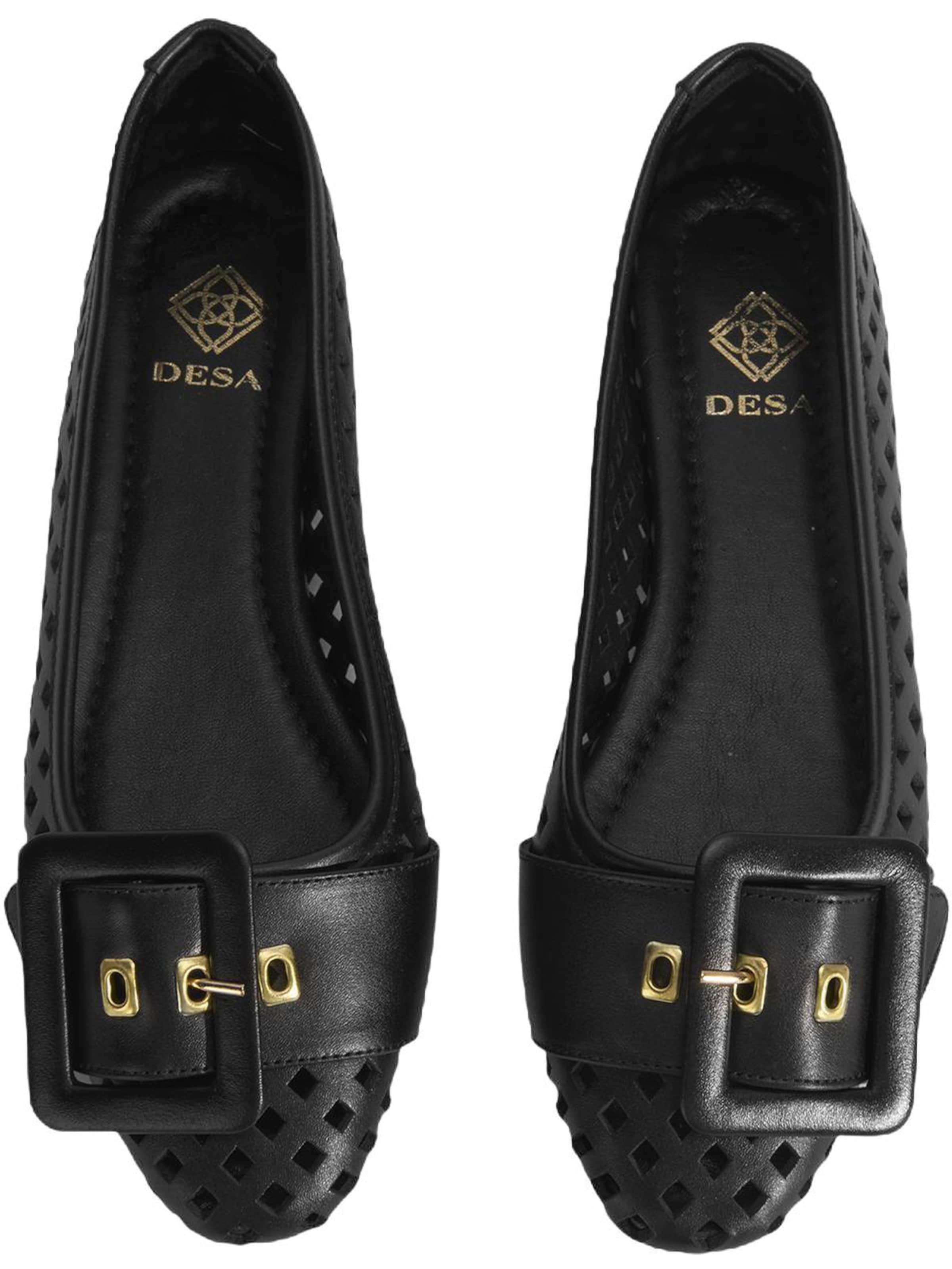 Desa Ballet Flats 'Ballettschuhe' in Black