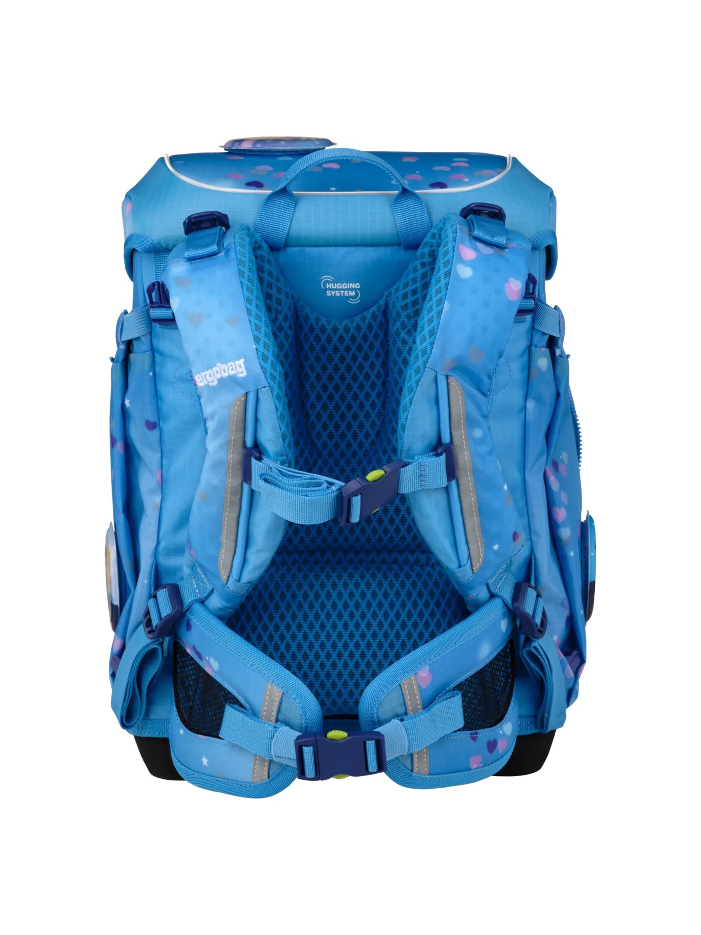 ergobag Backpack 'Schulranzen-Set cubo light Set' in Blue