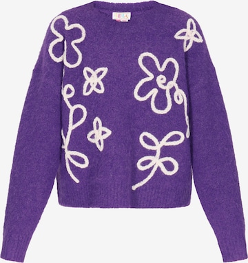 Pull-over IZIA en violet : devant