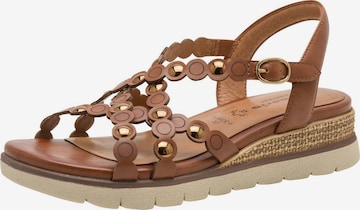 Sandales Tamaris en marron : devant