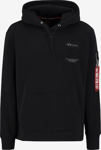 ALPHA INDUSTRIES Sweatshirt i svart: forside