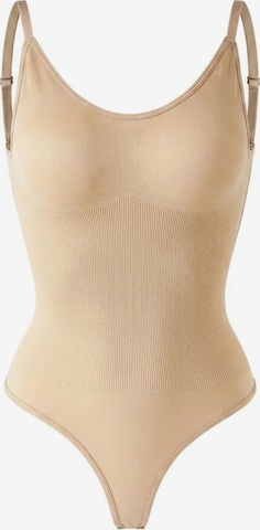 Shapetape Shapingbody 'Body met Lage Rug Met String' in Beige: voorkant