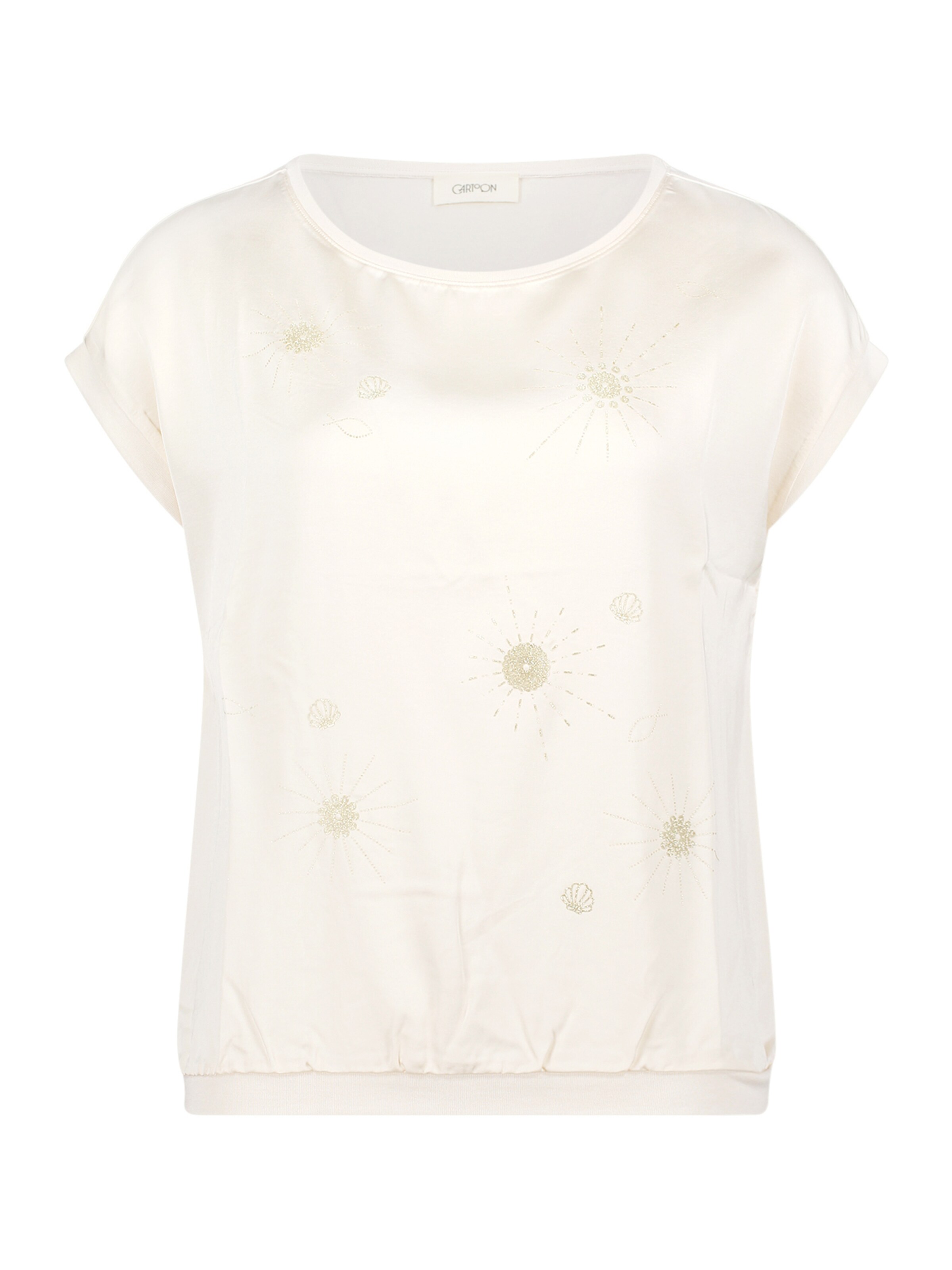 Cartoon Shirt in Wit: voorkant