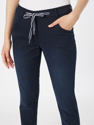 Coupe slim Pantalon TOM TAILOR en bleu