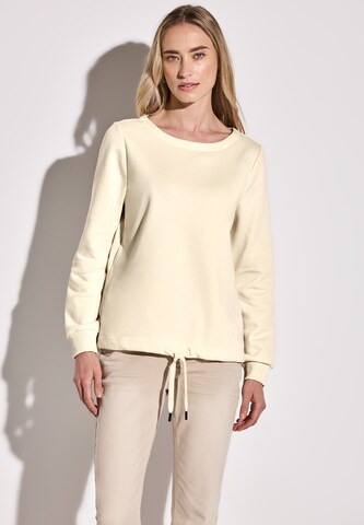 STREET ONE Sweatshirt in Beige: Vorderseite