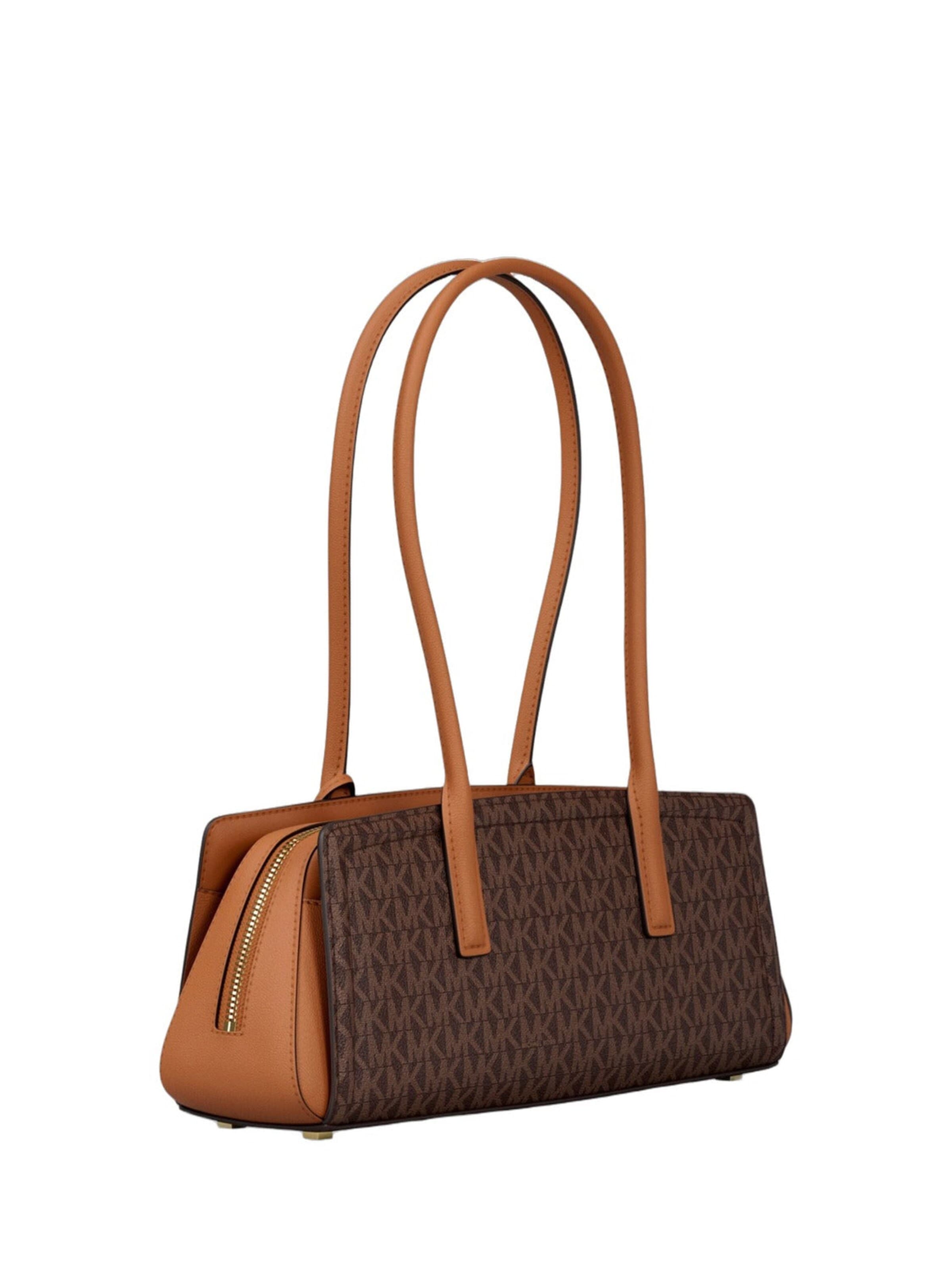 Borsa a tracolla 'Michael Kors Sac bandoulière Laila Signature Small East West  Marron' di MICHAEL Michael Kors in marrone